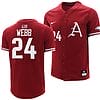 Braydon Webb Jersey #24 Arkansas Razorbacks College Baseball Cardinal