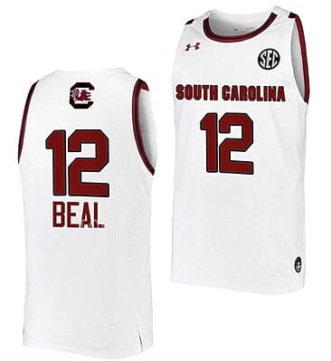 Brea Beal Jersey #12 South Carolina Gamecocks College Basketball White