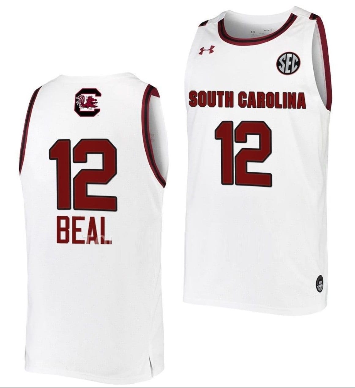 Brea Beal Jersey #12 South Carolina Gamecocks College Basketball White