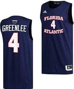 Bryan Greenlee Jersey #4 FAU Owls College Basketball Replica Navy