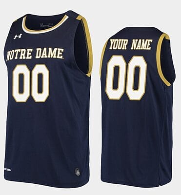 Custom Notre Dame Fighting Irish Jersey College Basketball Navy