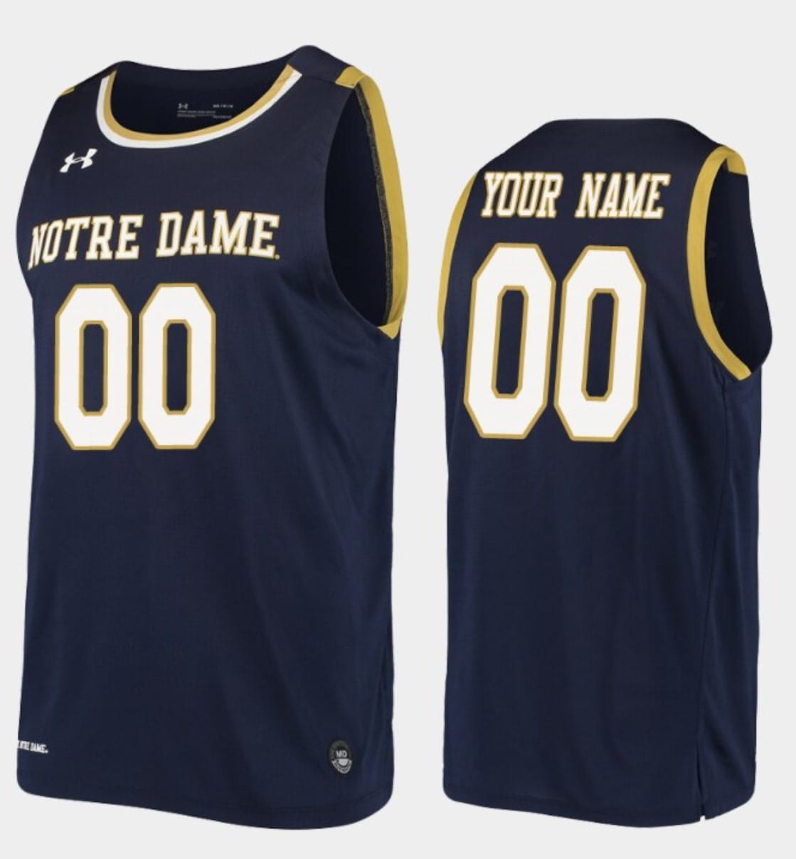 Custom Notre Dame Fighting Irish Jersey College Basketball Navy