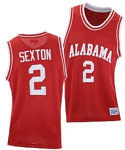 Collin Sexton Jersey Alabama Crimson Tide College Basketball Red Throwback #2