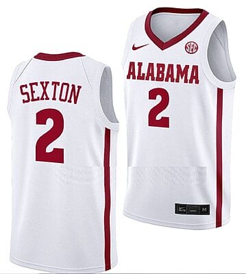 Collin Sexton Jersey Alabama Crimson Tide College Basketball White #2