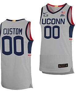 Custom UConn Huskies Jersey College Basketball Limited Gray