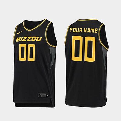 Custom Missouri Tigers Jersey Name and Number College Basketball Black