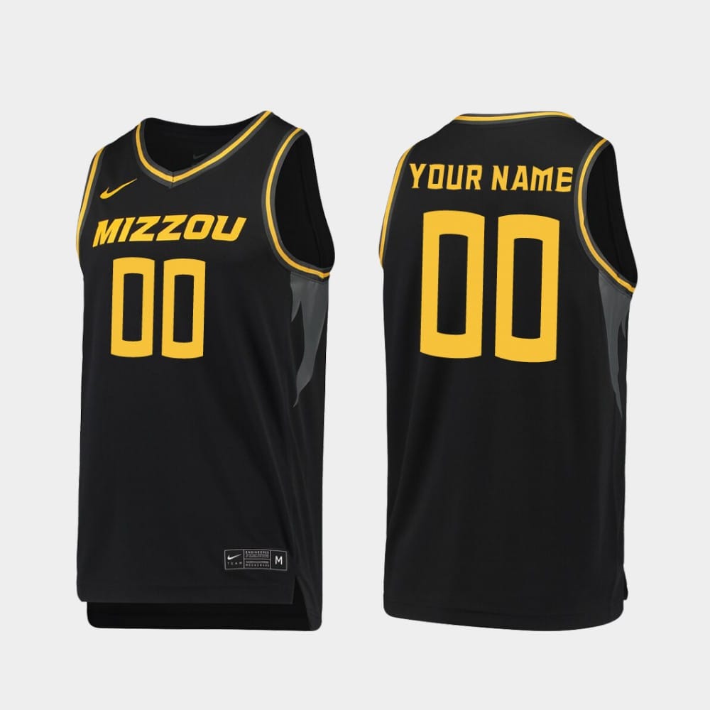 Custom Missouri Tigers Jersey Name and Number College Basketball Black