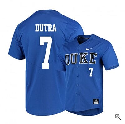 Chris Dutra Jersey #7 Duke Blue Devils Baseball NCAA College Blue Elite Alumni