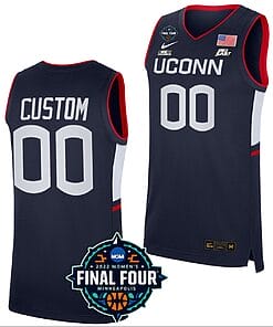 Custom UConn Huskies Jersey College Basketball March Madness Final Four Navy