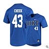 Chase Cheek Jersey #43 Duke Blue Devils Baseball NCAA College Blue Elite Alumni