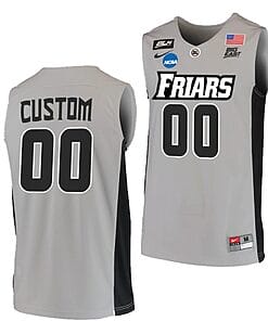 Custom Providence Friars Jersey Name and Number College Basketball 2022 NCAA March Madness Grey BLM