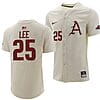 Cliff Lee Jersey #25 Arkansas Razorbacks College Baseball Full-Button Natural