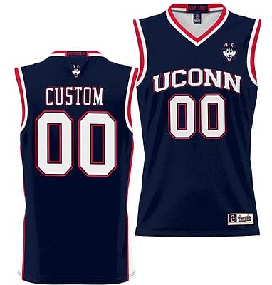 Custom UConn Huskies Jersey Name and Number NIL College Basketball Lightweight Navy