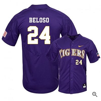 Cade Beloso Jersey #24 Lsu Tigers Baseball NCAA College Purple Elite Alumni
