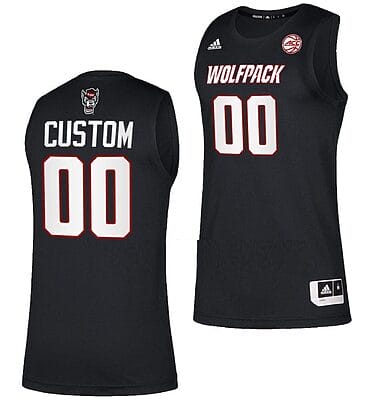 Custom NC State Wolfpack Jersey Name and Number College Basketball Swingman Black