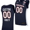 Custom Virginia Cavaliers Jersey Name and Number College Basketball Unity Road Secondary Logo Navy