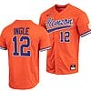 Cooper Ingle Jersey #12 Clemson Tigers College Baseball Orange Full-Button