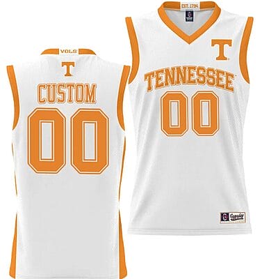 Custom Tennessee Vols Jersey Name and Number NIL College Basketball Lightweight White