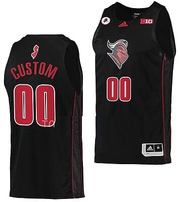Custom Rutgers Scarlet Knights Jersey Name and Number College Basketball Swingman Black