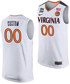 Custom Virginia Cavaliers Jersey Name and Number College Basketball Final Four White