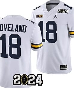 Colston Loveland Jersey #18 Michigan Wolverines 2024 Football National Championship Playoff White