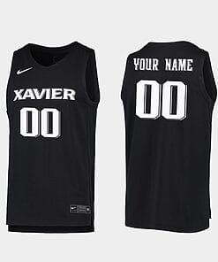 Custom Xavier Musketeers Jersey Name and Number College Basketball Black