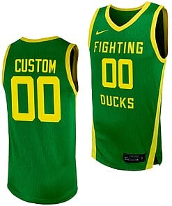 Custom Oregon Ducks Jersey Name and Number Replica College Basketball uniform Green