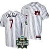 Cole Foster Jersey #7 Auburn Tigers Baseball NCAA College 2022 World Series Stripes White