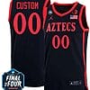 Custom San Diego State Aztecs Jersey Name and Number College Basketball 2023 NCAA Final Four Black