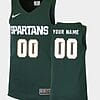 Custom Michigan State Spartans Jersey Name and Number College Basketball Green White