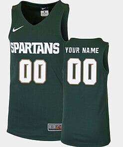 Custom Michigan State Spartans Jersey Name and Number College Basketball Green White