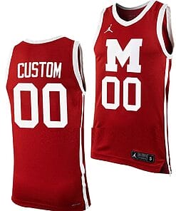 Custom Morehouse Maroon Tigers Jersey Name and Number College Basketball Red