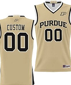 Custom Purdue Boilermakers Jersey Name and Number NIL College Basketball Lightweight Gold