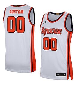 Custom Syracuse Orange Basketball Jersey College Name and Number Swingman White