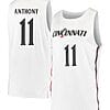 CJ Anthony Jersey #11 Cincinnati Bearcats College Basketball White