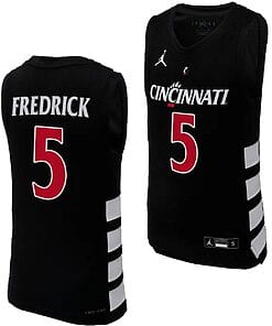 CJ Fredrick Jersey #5 Cincinnati Bearcats College Basketball Replica 2023-24 Black