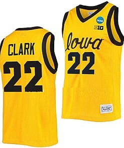 Caitlin Clark Jersey #22 Iowa Hawkeyes College Basketball 2023 NCAA March Madness Gold