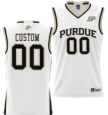 Custom Purdue Boilermakers Jersey Name and Number NIL College Basketball Lightweight White