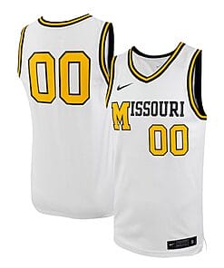 Custom Missouri Tigers Basketball Jersey Name and Number Replica Alternate White