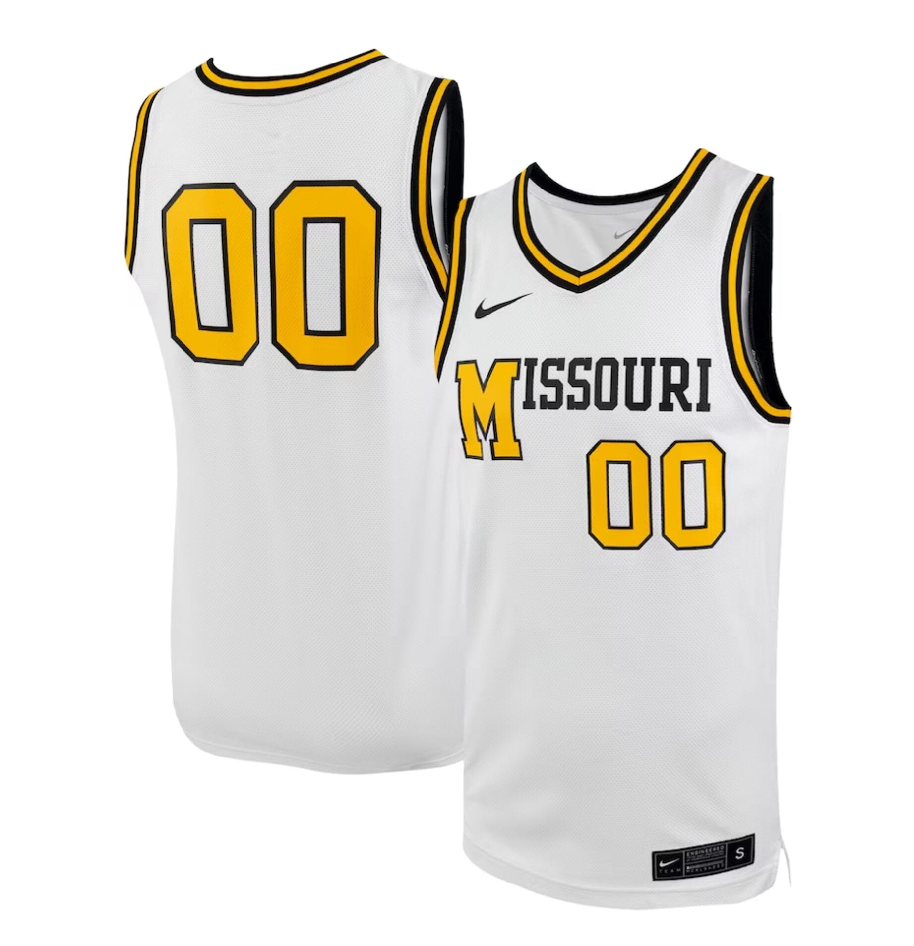 Custom Missouri Tigers Basketball Jersey Name and Number Replica Alternate White