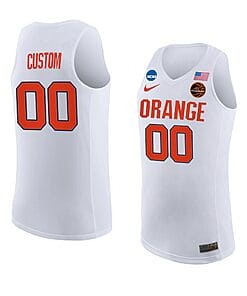 Custom Syracuse Orange Basketball Jersey College Name and Number White