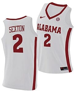 Collin Sexton Jersey Alabama Crimson Tide College Basketball Replica White #2