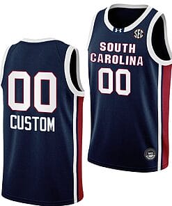 Custom South Carolina Gamecocks Jersey Name and Number College Basketball 2023-24 Black