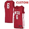 Custom Washington State Cougars Jersey College Basketball Name and Number Red