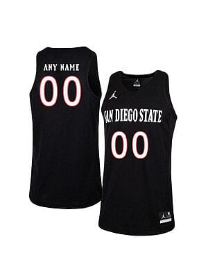 Custom San Diego State Aztecs Jersey College Basketball Name and Number Elite Black
