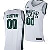 Custom Michigan State Spartans Jersey Name and Number College Basketball Home White