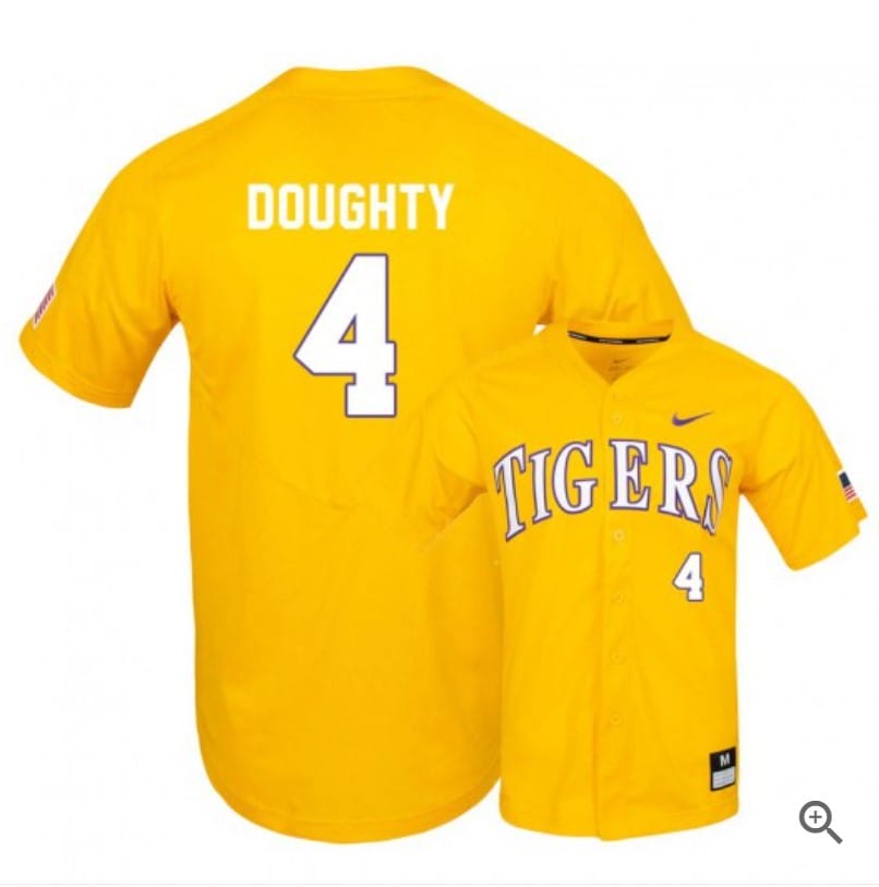 Cade Doughty Jersey #4 Lsu Tigers Baseball NCAA College Yellow Elite Alumni