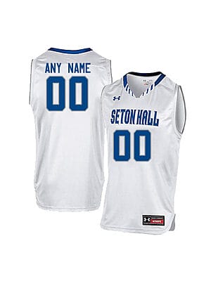 Custom Seton Hall Pirates Jersey College Basketball Name and Number White