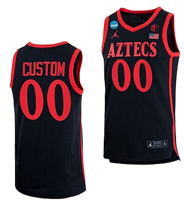 Custom San Diego State Aztecs Basketball Jersey 2023 NCAA March Madness Black