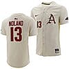Connor Noland Jersey #13 Arkansas Razorbacks College Baseball Full-Button Natural